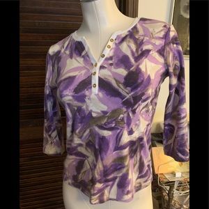 Karen Scott Petites Henley Size PS